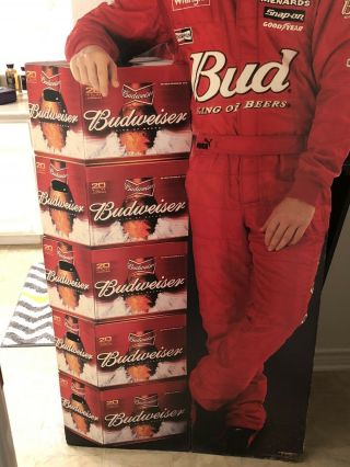 NASCAR Dale Earnhardt JR.  88 Budweiser Front & Back Cardboard Cutout Standee 3