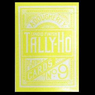 Tally Ho Reverse Circle Back Playing Cards Yellow Limited Edition Tally - Ho Deck