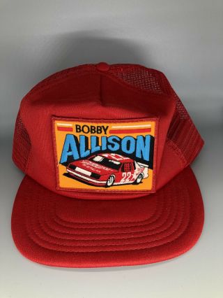 Vintage Nascar Racing Bobby Allison Mesh Trucker Hat Snapback Baseball Cap Usa