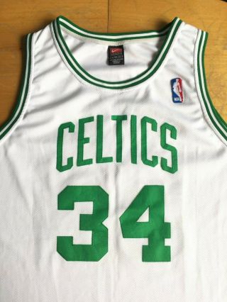 Vintage Nike Paul Pierce Boston Celtics White Basketball Jersey Size 56 3xl