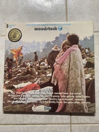 Woodstock Music From The Soundtrack And More Lp 1970 3 Records