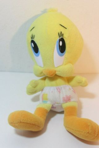 Looney Tunes Baby Tweety Bird Plush Yellow Stuffed Toy Warner Brothers Vtg (4)