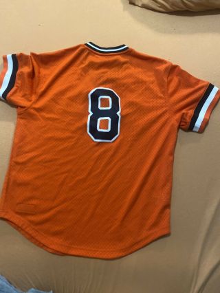 Mitchell & Ness Orange MLB Baltimore Orioles 1988 Cal Ripken Jr.  BP Jersey 2
