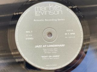 MARK LEVINSON Jazz At Longwharf - RARE Audiophile 45 RPM LP - Looks Unplayed 2