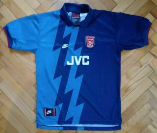 1995/96 Arsenal London Away Football Shirt Nike Size 