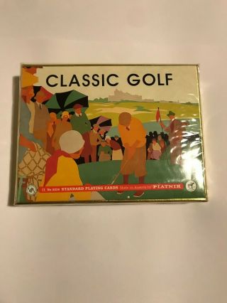 Rare Vintage Piatnik Classic Golf Twin Deck Playing Cards Made In Austria