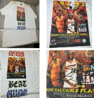Vintage Lebron James Signed Shirt Cleveland Cavaliers Autograph Auto Playoff 1/1