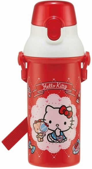 Sanrio Hello Kitty Water Bottle With Attachable Strap |