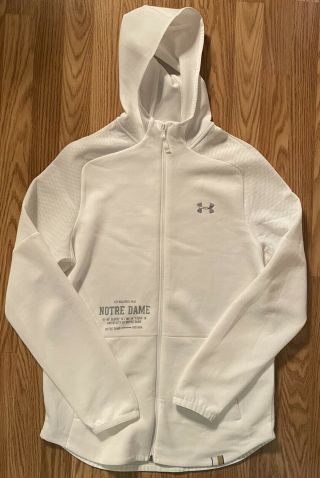 Notre Dame Football Team Issued Full Zip Hooded Jacket Medium