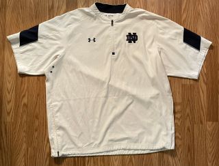 Notre Dame Football Team Issued 1/4 Zip Size 2xl