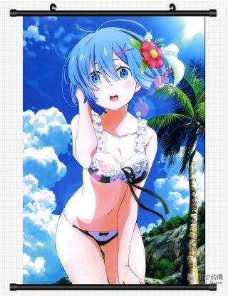 Anime Re:zero Rem/ram Wall Scroll Poster Home Decorate Decor Art Gift 60 90cm 08