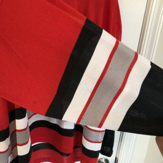 Vintage Kansas City KC Blades IHL Bauer Hockey Jersey Red Sewn Men’s Large 90s 3
