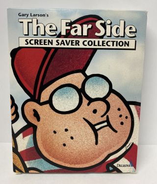 The Far Side Computer Screen Saver For Windows 1994.  Opened Box.