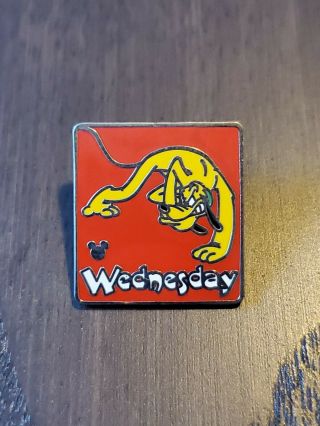 Disney Trading Pin Hidden Mickey Pluto Days Of The Week - Wednesday 4 Of 7