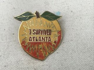 Atlanta 1996 Olympic Collectible Logo Pin - Georgia Peach I Survived Atlanta