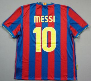 Messi Leo Fc Barcelona 2009 - 2010 Xl Home Jersey Football Shirt Nike 343808 - 496