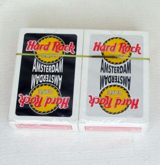 Hard Rock Amsterdam Memorabilia Collectible Playing Cards 2 Decks
