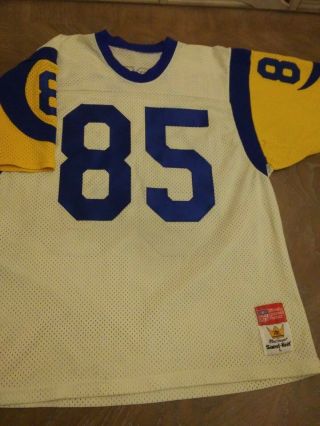 Los Angeles Rams Jersey Jack Youngblood Sand Knit Size Large Sewn Numbers