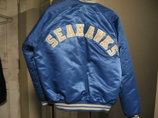 Vintage Chalk Line Seattle Seahawks Satin Bomber Jacket Men’s Size Xl