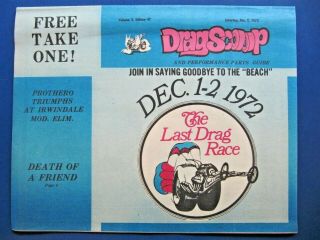 Drag Scoop News The Last Drag Race Lions Dec 1972 Saying Goodbye To The Beach