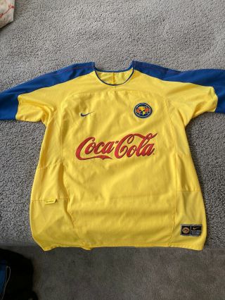 Club America 2003 - 04 Home Shirt Nike Xl Jersey Corona Coca - Cola