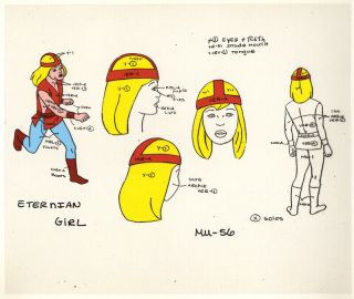 He - Man/she - Ra Masters Of The Universe Eternian Girl Animation Model Cel