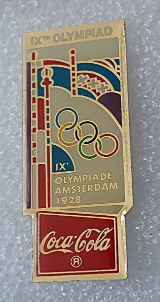 Coca - Cola Sponsor Of The 1928 Summer Olympics Games Amsterdam,  Netherlands Pin
