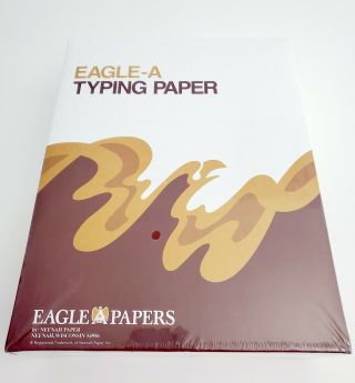 Vintage Eagle A Typing Paper 500 Sheets Bond 3329 Radiant White 8.  5 " X 11 "