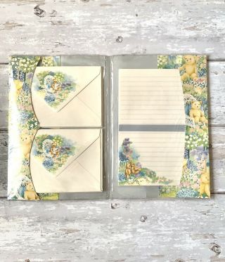Teddy Bear Floral Garden Stationary Letter Pack