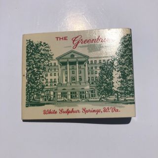Vintage Matchbook The Greenbrier Smoke Shop And News Stand West Va White Sulphur