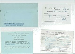 Ribblesdale Batty - Holt Touring Supreme Blackburn Travel Tickets In Envelope 1960