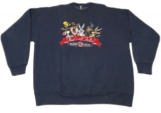 Vintage Looney Tunes Thats All Folks Sweatshirt Xxl Bugs Wiley Taz Tweety 1996