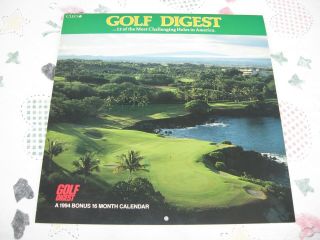 Vintage 1994 Golf Digest 12 Of The Most Challenging Holes In America Calendar