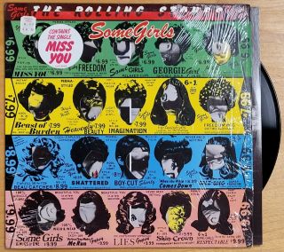 Rolling Stones Some Girls 1978 Usa Die - Cut Lp Og Faces In Shrink W/ Hype Sticker