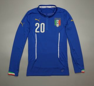 Match Worn Italy 2014 2016 Football Shirt Jersey Player Issue Puma Long Sleeve