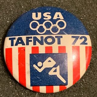 1972 Munich Munhen Germany Olympic Pin Usa Track & Field News Media Pin Athletic