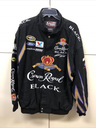 Matt Kenseth Crown Royal Black Nascar Jacket Chase Authentics Xl Ford Roush
