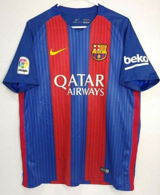 Nike Lionel Messi 10 Fc Barcelona 2016/17 Home Soccer Jersey Men 