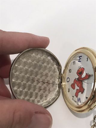 Vintage Henson Fantasm Elmo Pocket Watch And Chain Sesame Street Vintage 2