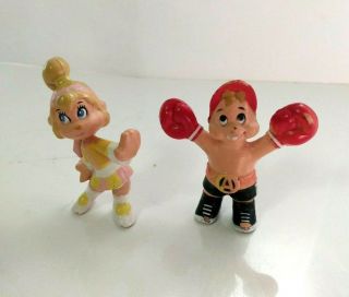 Vintage 1983 Cbs Brittany Chipette Pvc Figure & Alvin And The Chipmunks Boxing