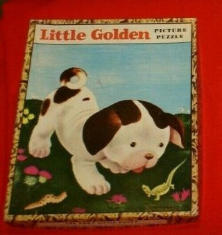 Little Golden Book Puzzle,  The Porky Little Puppy 1942 6.  5 " X 8 " 80 Years Old