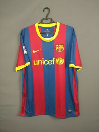 Barcelona Jersey 2010 2011 Home Size Xl Shirt Camiseta Mens Nike 382354 - 486 Ig93