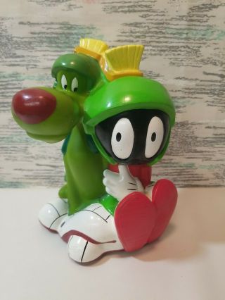 Vintage Marvin The Martian & K - 9 Plastic 8 " Coin Bank Applause 1999