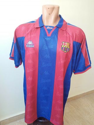 Barcelona 1995/1996/1997 Home Shirt Jersey Barca Kappa Size S