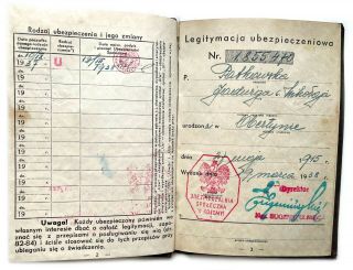Legitymacja Passport kolomyja Obertyn Stanislawow Polska Polish Poland 1938 Lice 3