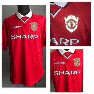 Umbro Manchester United Uefa Champions League Winner 1999 Soccer Home Jersey Xl