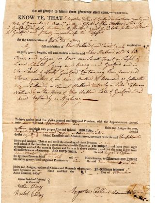 1807 Guilford Ct Land Deed Augustus Collins To Ebner Hubbard