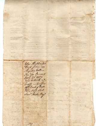 1807 Guilford CT Land Deed Augustus Collins to Ebner Hubbard 2