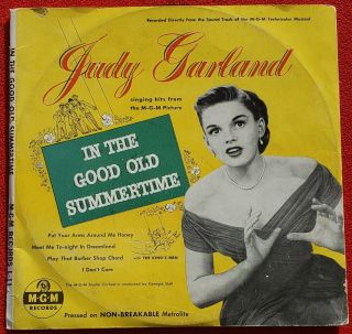 Rare Judy Garland In The Good Old Summertime 1949 Gatefold Two Records
