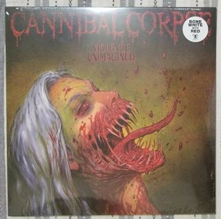 Rare Cannibal Corpse Violence Unimagined Bone White W/ Red Lp Vinyl Death Metal